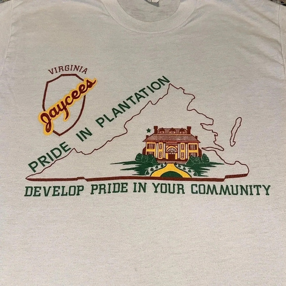 Vintage SINGLE STITCH t-shirt size sport—t by stedman Virginia Jaycees unisex LG - Picture 6 of 10